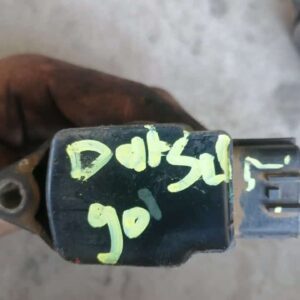 Front angled view of a new pencil coil designed for the Datsun Go engine system.Front angled view of a new pen