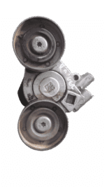 Front-facing tensioner pulley for Ford Ranger WL 2.5, isolated on white background.Front-facing tensioner pull