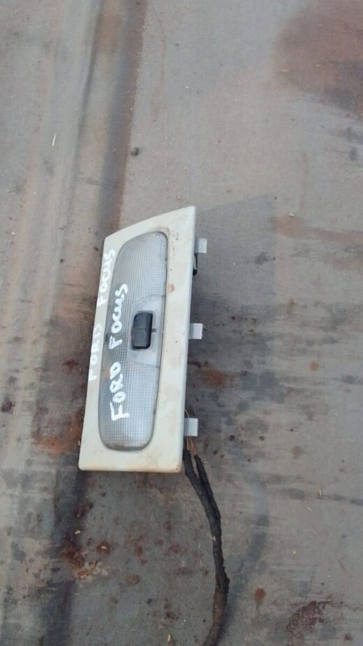 Used roof light for Ford Focus viewed from the top angle showing the full unit and wiring harness.Used roof li