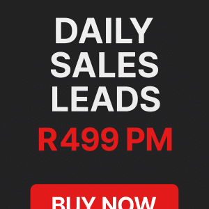 Daily Sales Leads Subscription Banner — R499 per Month, Brits Brothers™