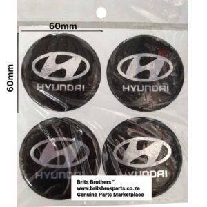 Hyundai Hot Wheel Sticker Set 60mm Blk (4Pc) – main product image