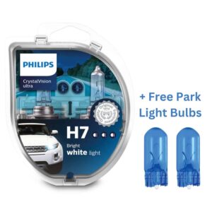 Philips Crystal Vision Ultra H7 + 2 Free Park Light Bulbs - main product image